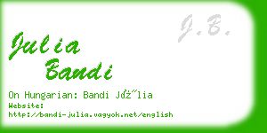 julia bandi business card